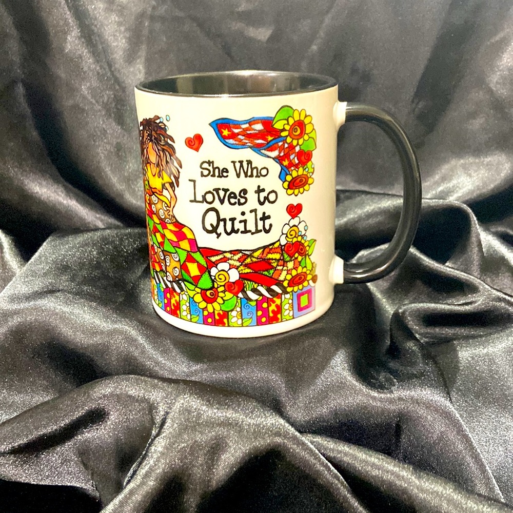She who loves to quilt mug